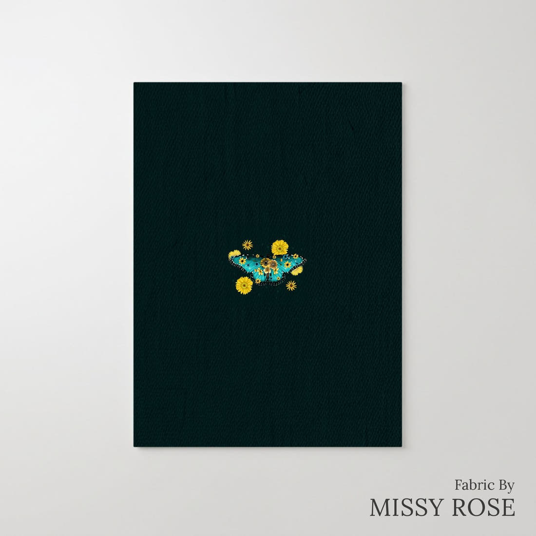 Design 141 Butterfly Panel – printed fabric panel with centred picture, custom printed to order | Fabric by Missy Rose