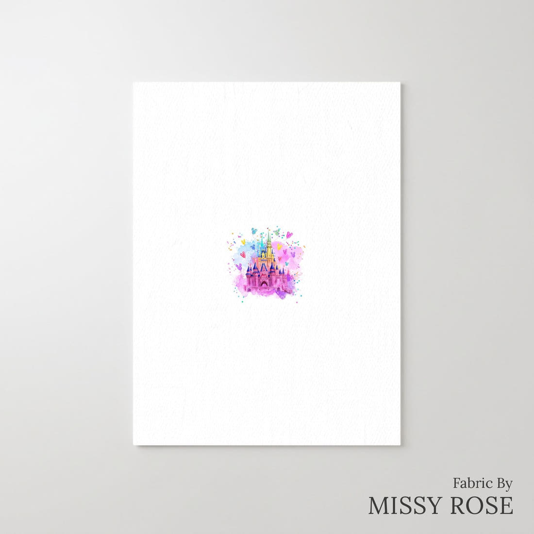 Design 145 Castle Panel – printed fabric panel with centred picture, custom printed to order | Fabric by Missy Rose