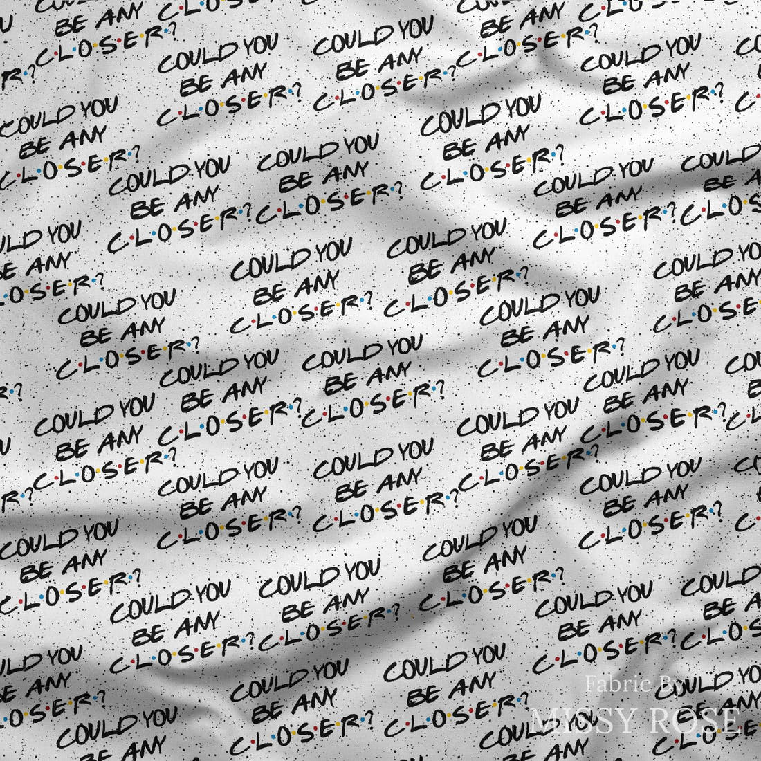 Design 148 Closer Fabric draped fabric mockup – custom printed fabric by the metre | Fabric by Missy Rose