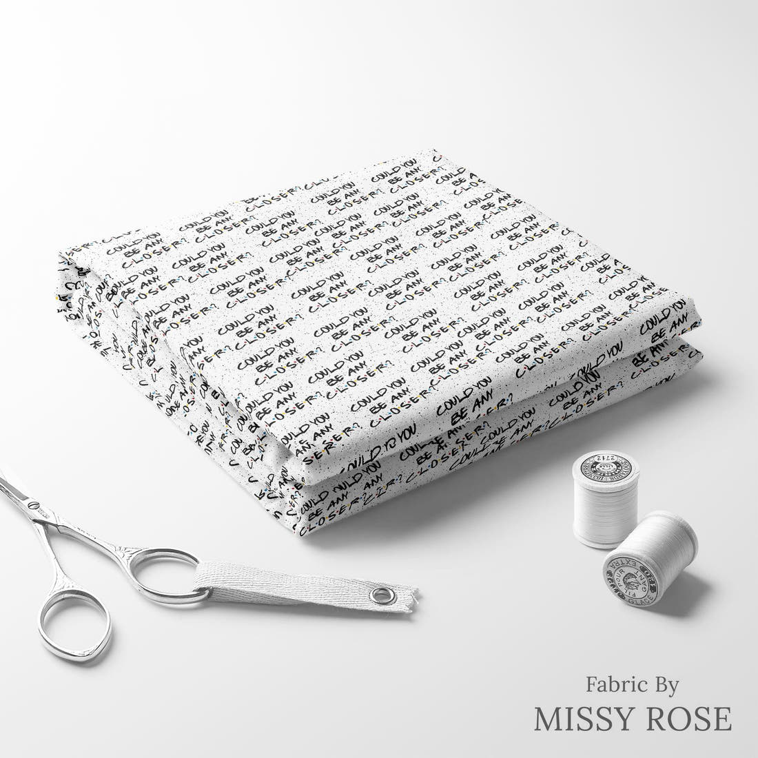 Design 148 Closer Fabric folded fabric stack with matching thread – pre-order fabric Australia | Fabric by Missy Rose