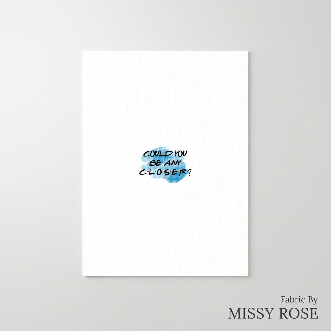 Design 148 Closer Panel – printed fabric panel with centred picture, custom printed to order | Fabric by Missy Rose