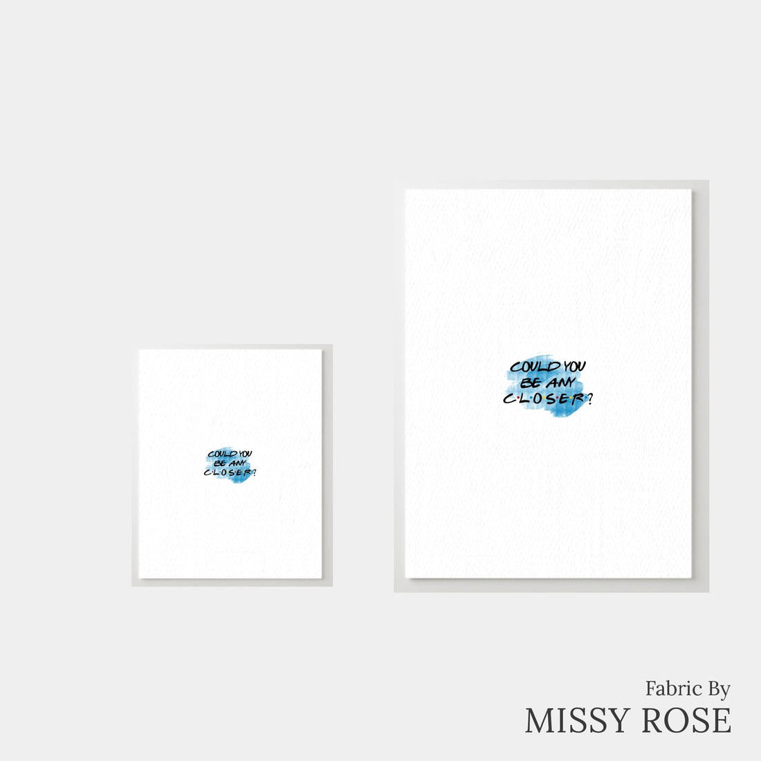 Design 148 Closer Panel – universal and adult panel sizes side by side | Fabric by Missy Rose