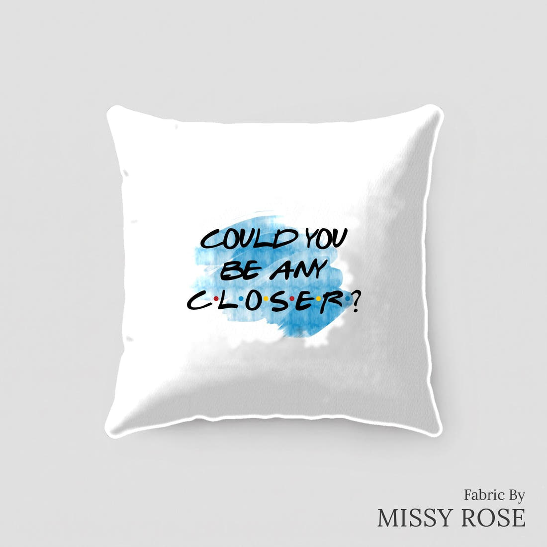 Design 148 Closer Panel sewn into a cushion – see how the panel looks made up | Fabric by Missy Rose