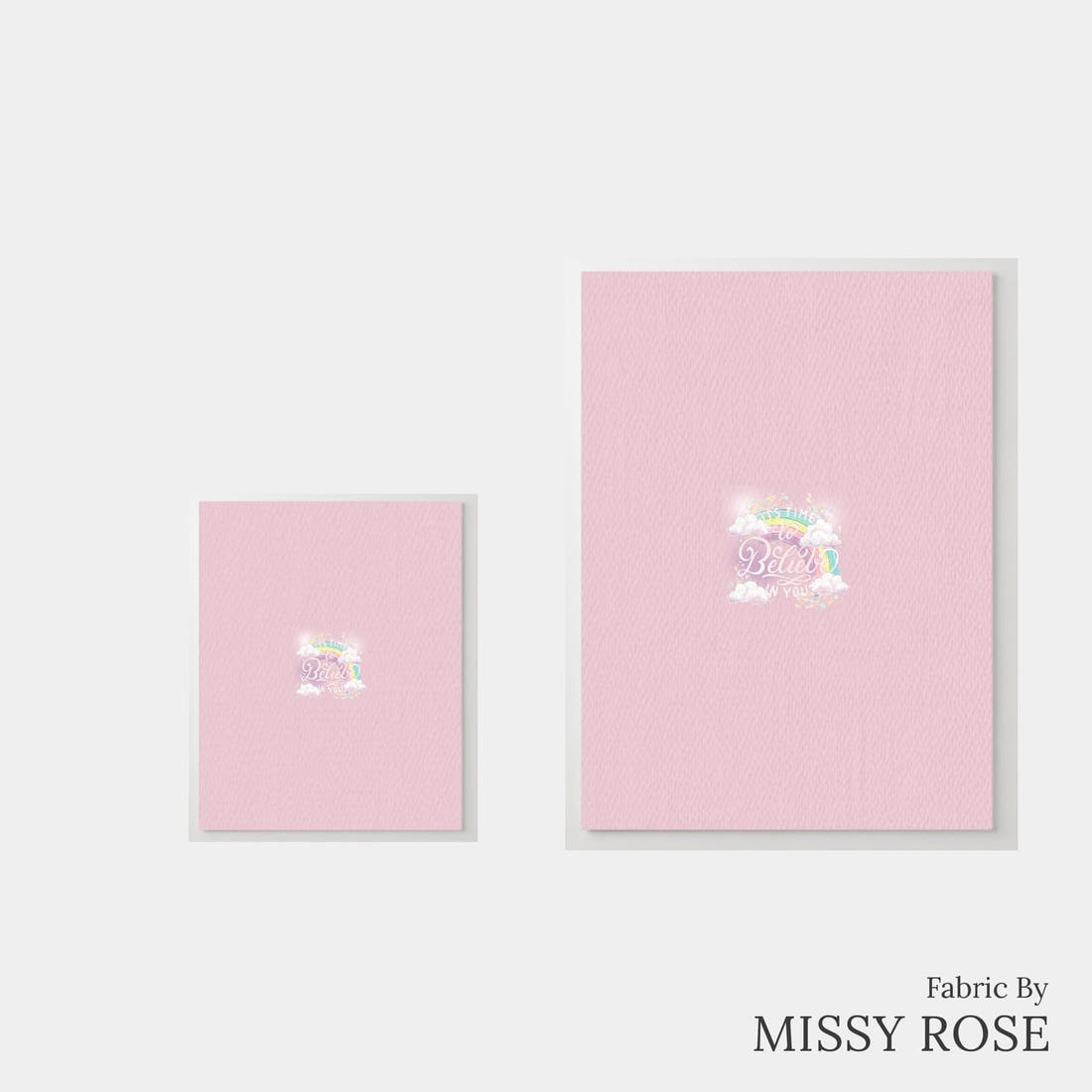 Design 149 Clouds Panel – universal and adult panel sizes side by side | Fabric by Missy Rose