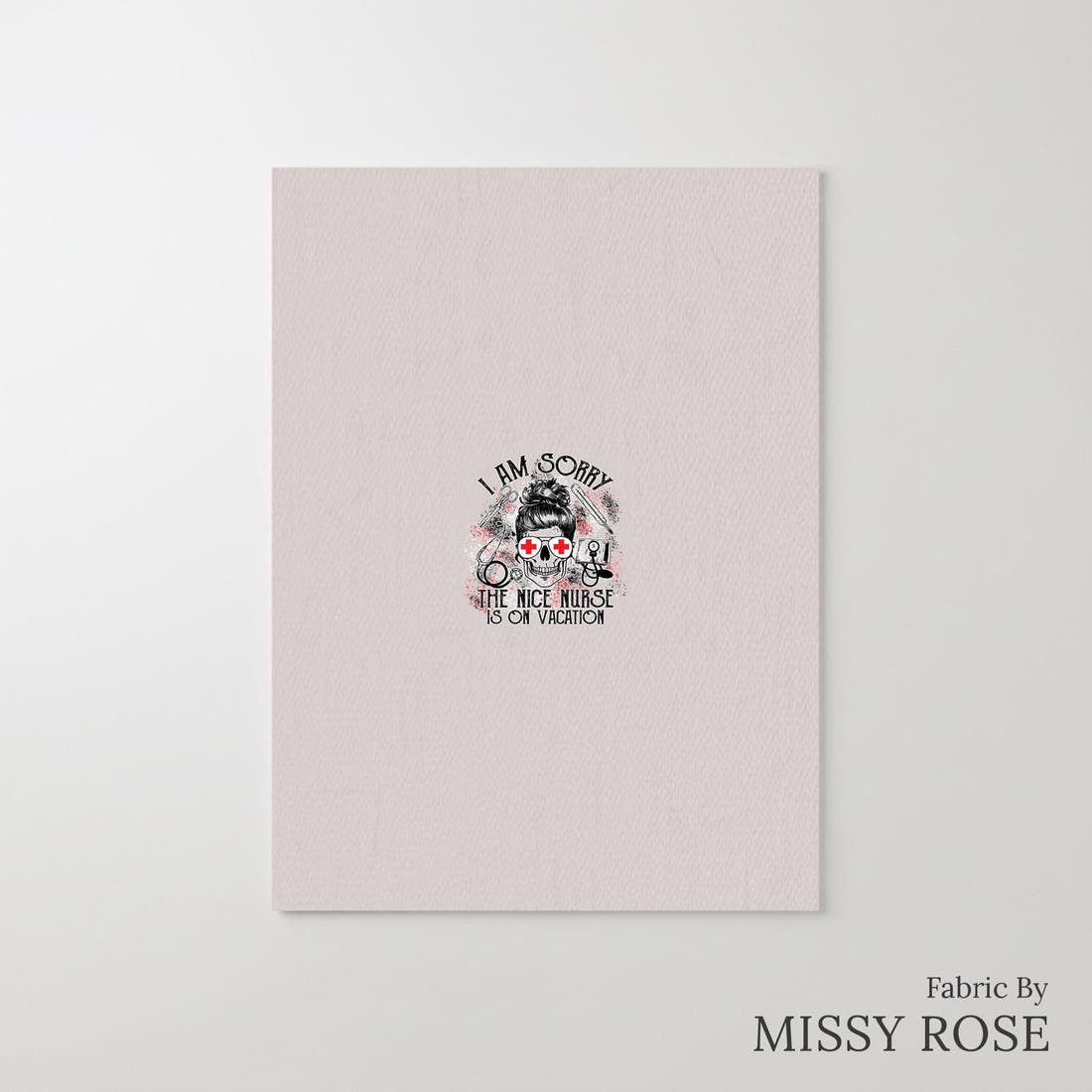 Design 150 Grey Nurse Panel – printed fabric panel with centred picture, custom printed to order | Fabric by Missy Rose