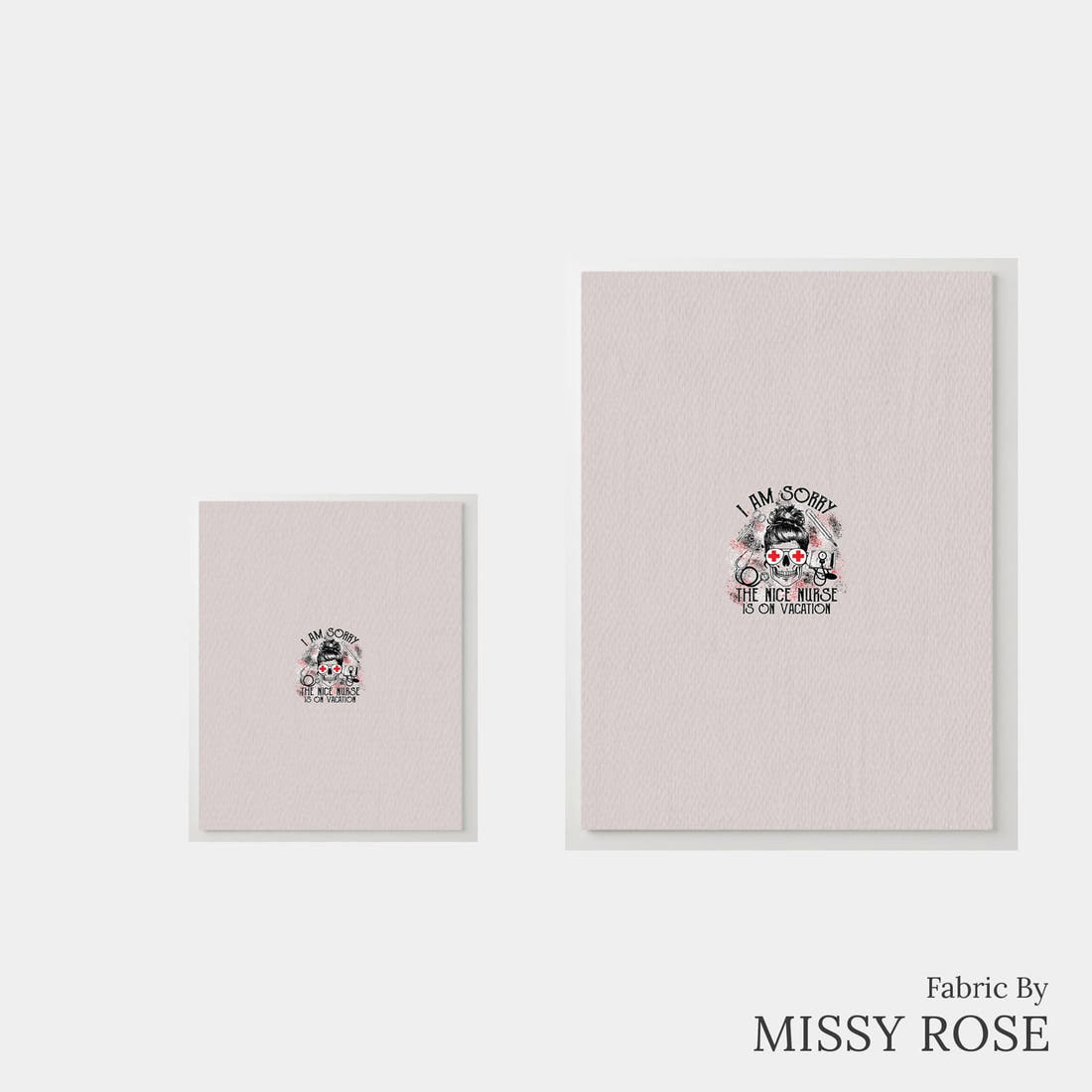 Design 150 Grey Nurse Panel – universal and adult panel sizes side by side | Fabric by Missy Rose