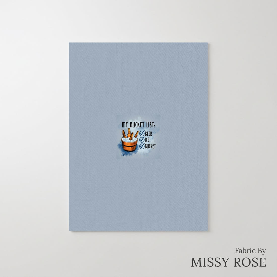 Design 151 Bucket List Panel – printed fabric panel with centred picture, custom printed to order | Fabric by Missy Rose