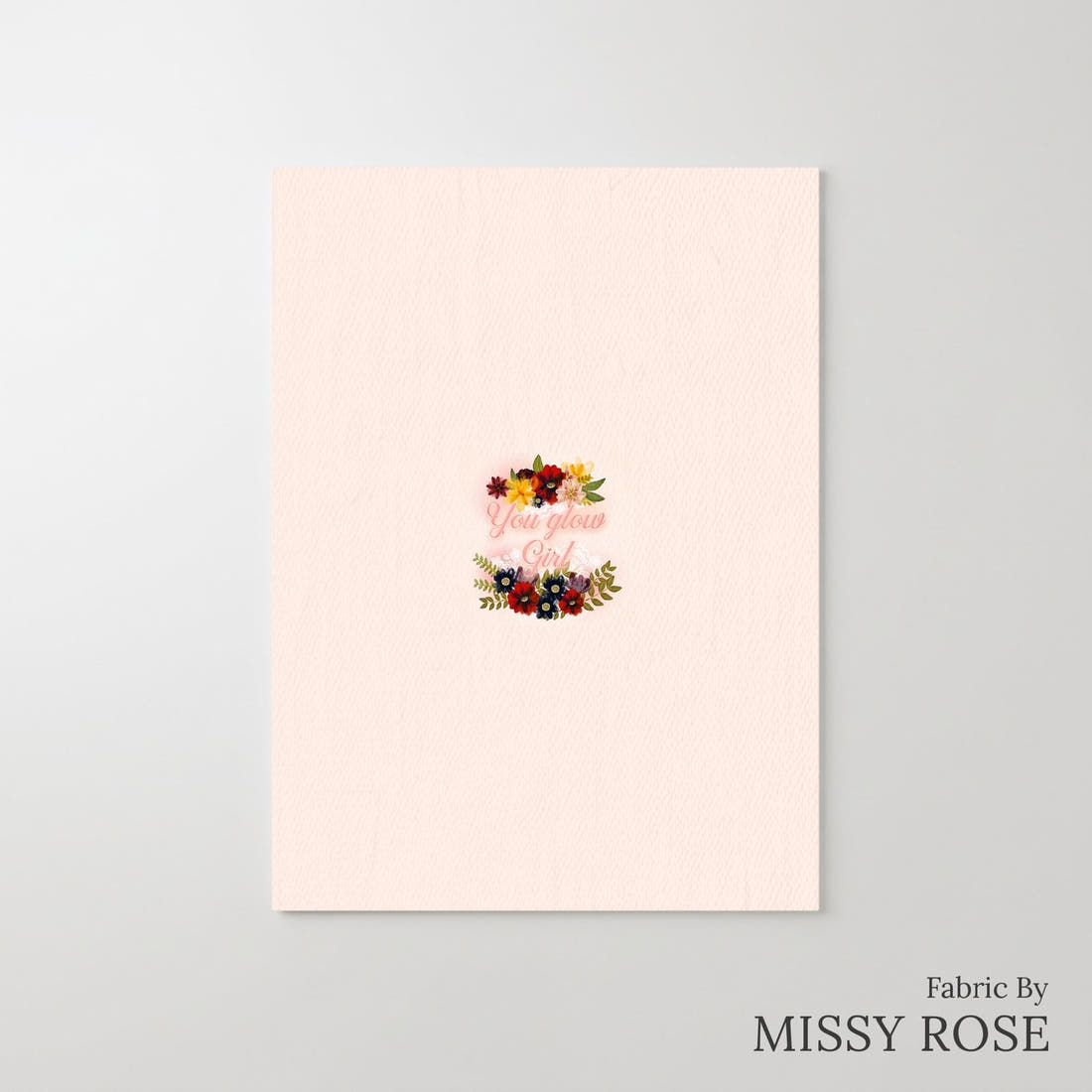 Design 153 Autumn Floral Panel – printed fabric panel with centred picture, custom printed to order | Fabric by Missy Rose