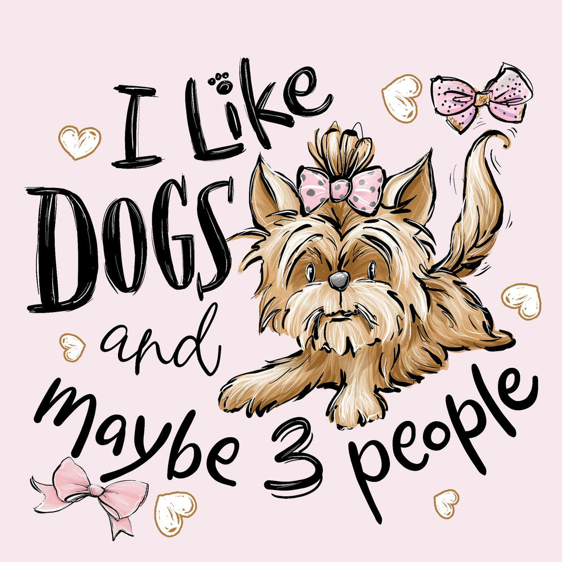 Design 154 Pink Dogs Panel – full artwork close-up of the printed picture | Fabric by Missy Rose