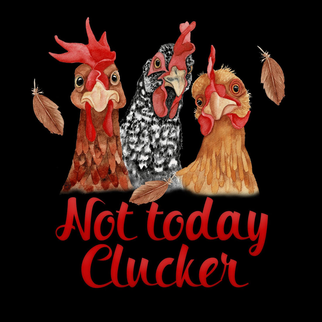 Design 159 Chickens Panel – full artwork close-up of the printed picture | Fabric by Missy Rose