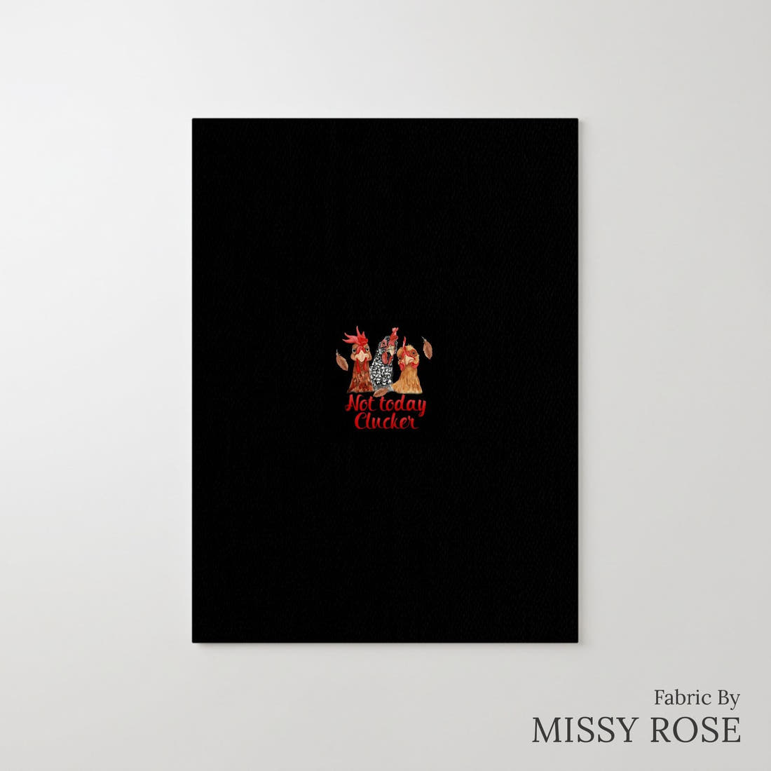 Design 159 Chickens Panel – printed fabric panel with centred picture, custom printed to order | Fabric by Missy Rose