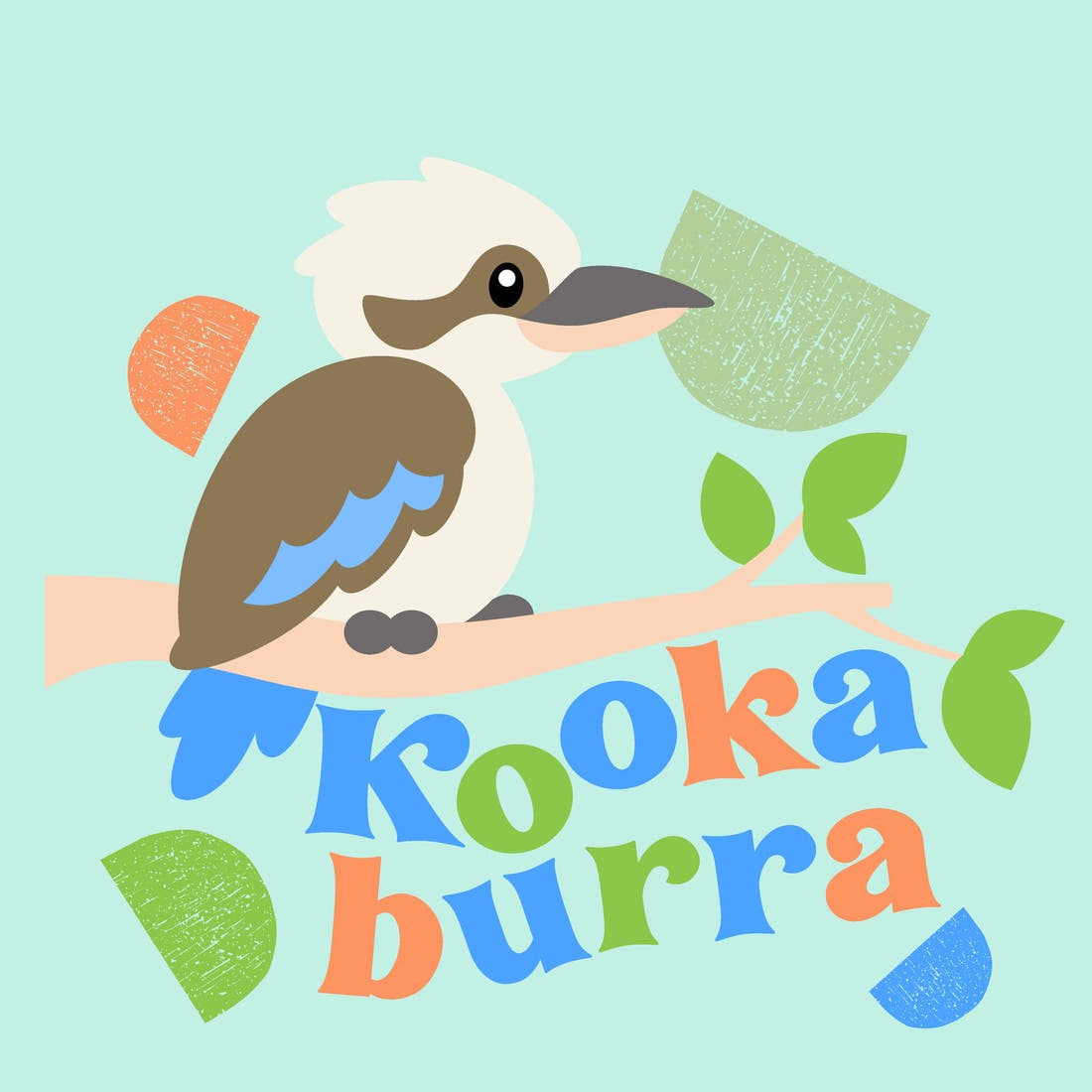 Design 16 Kookaburra Panel – full artwork close-up of the printed picture | Fabric by Missy Rose