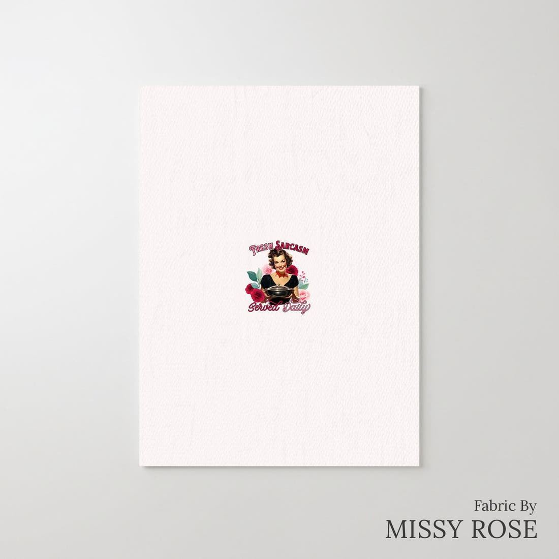 Design 166 Sarcasm Panel – printed fabric panel with centred picture, custom printed to order | Fabric by Missy Rose