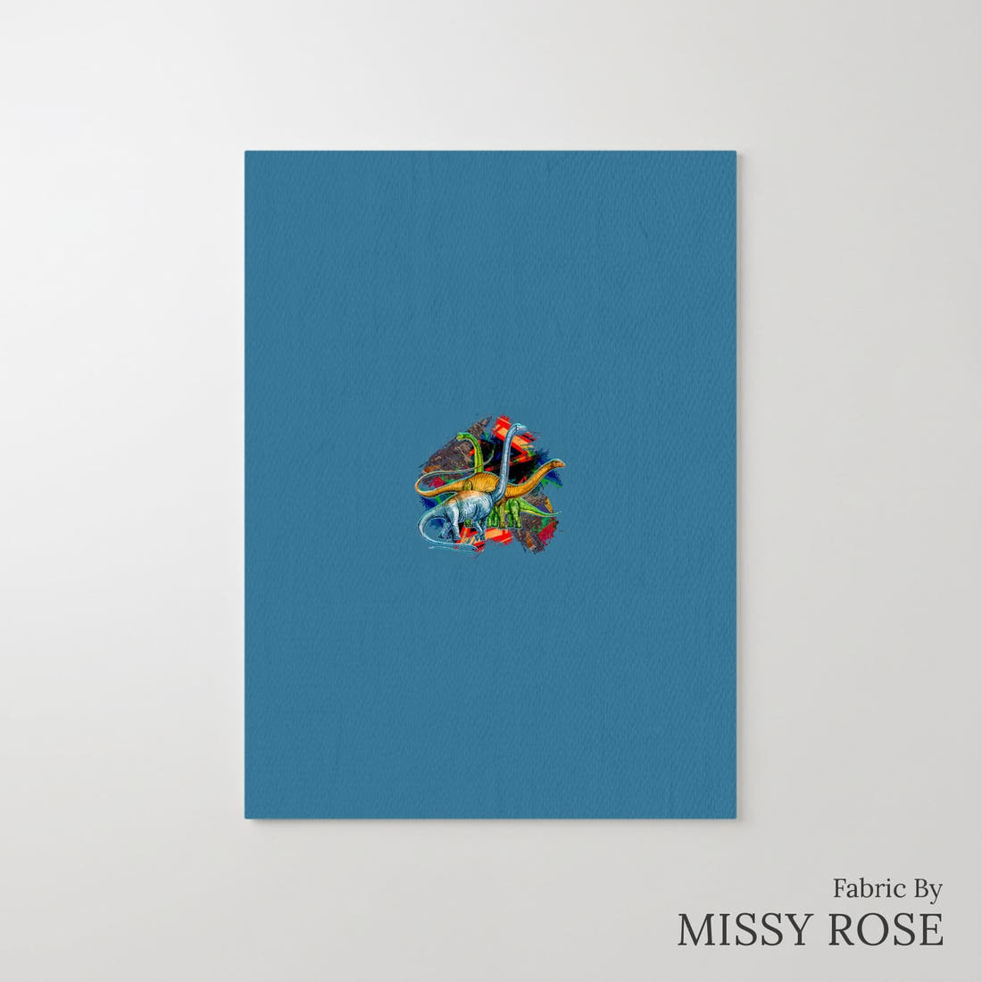 Design 170 Dinosaur Panel – printed fabric panel with centred picture, custom printed to order | Fabric by Missy Rose