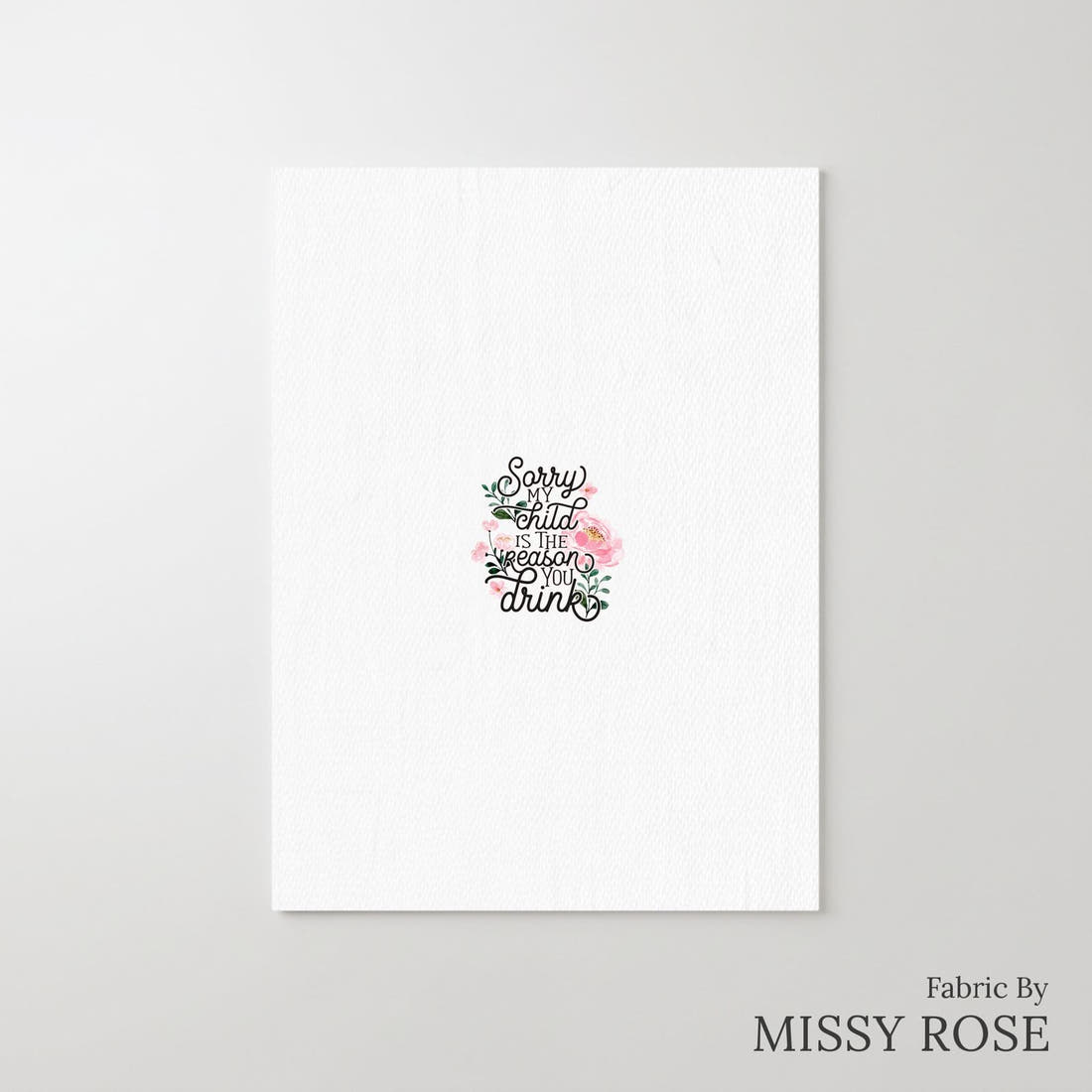 Design 173 Humour Panel – printed fabric panel with centred picture, custom printed to order | Fabric by Missy Rose