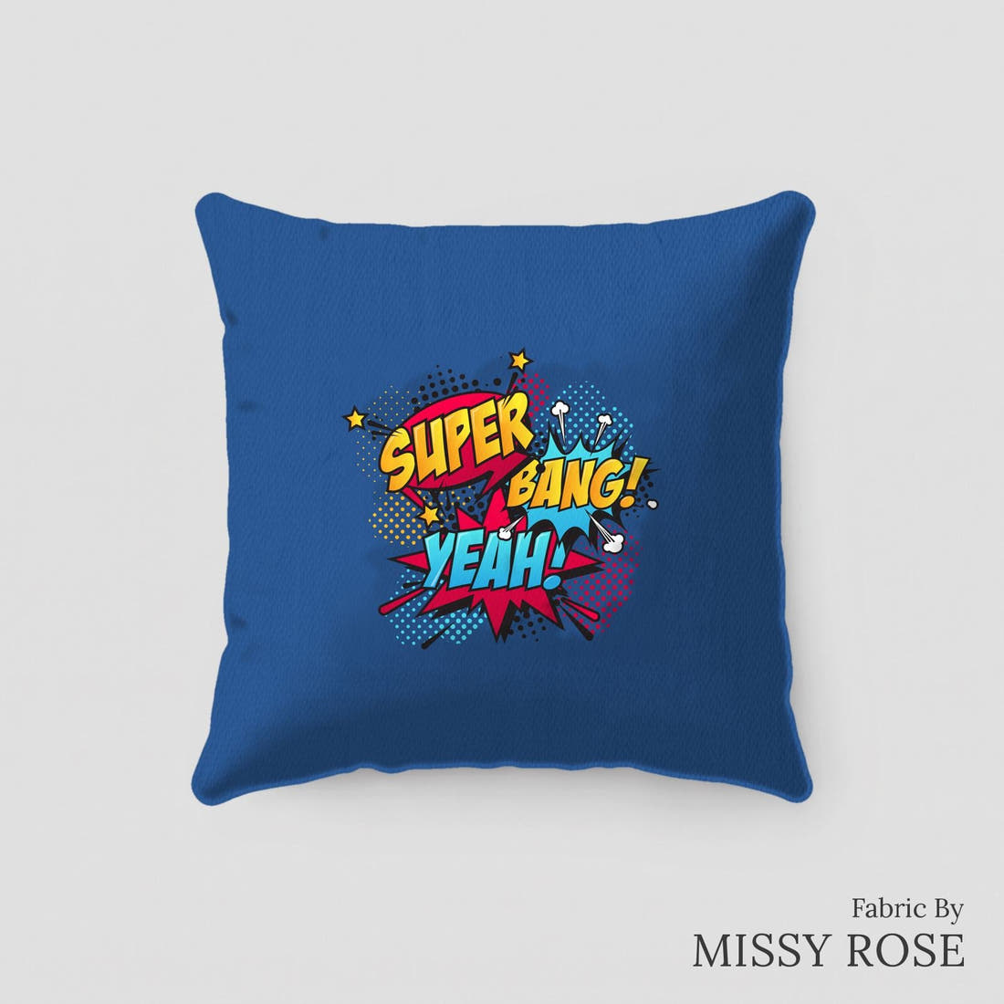 Design 176 Super Panel sewn into a cushion – see how the panel looks made up | Fabric by Missy Rose