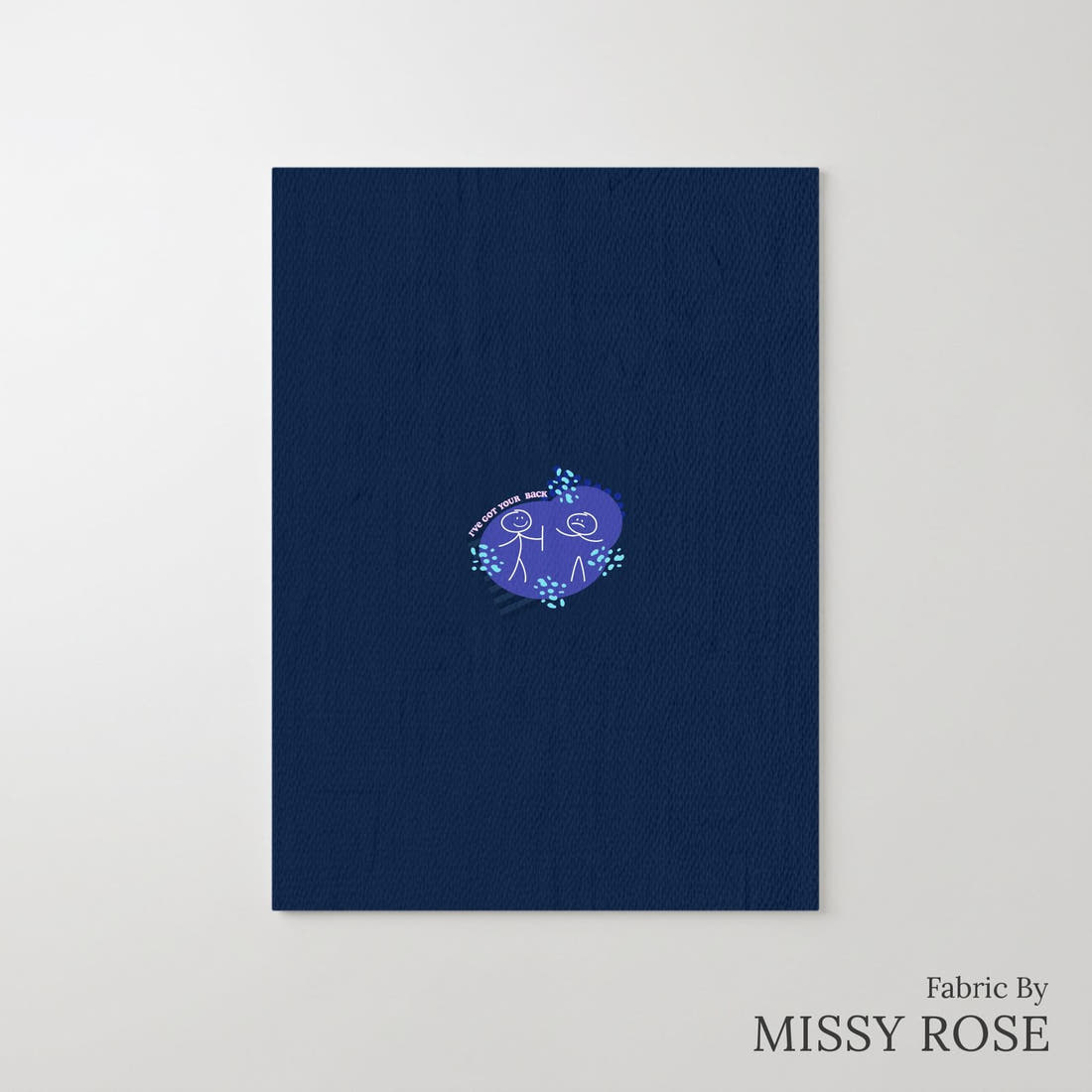 Design 178 Back Panel – printed fabric panel with centred picture, custom printed to order | Fabric by Missy Rose