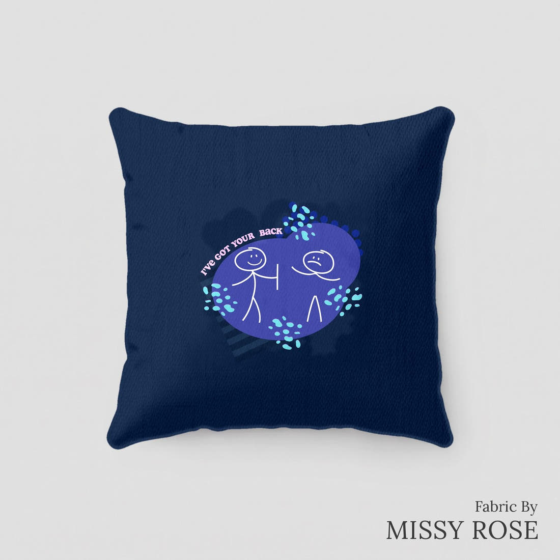 Design 178 Back Panel sewn into a cushion – see how the panel looks made up | Fabric by Missy Rose