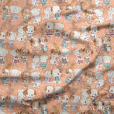 Design 180 - Peach Dogs Fabric