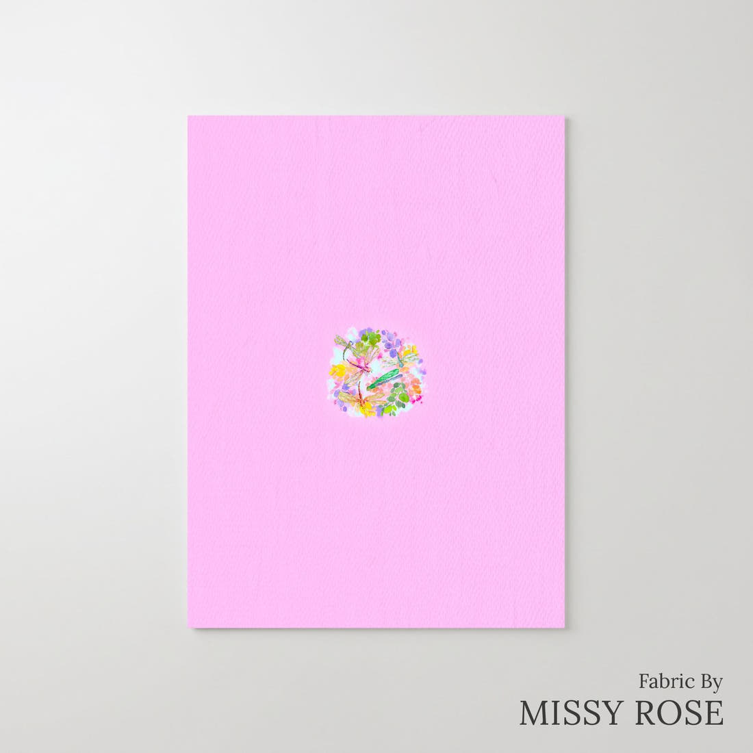 Design 181 Dragonfly Panel – printed fabric panel with centred picture, custom printed to order | Fabric by Missy Rose