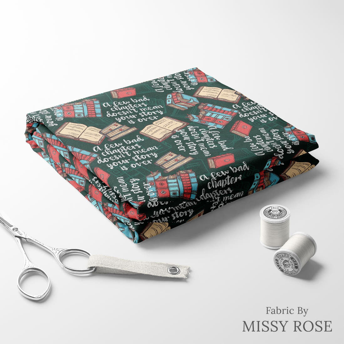 Design 184 Chapter Fabric folded fabric stack with matching thread – pre-order fabric Australia | Fabric by Missy Rose