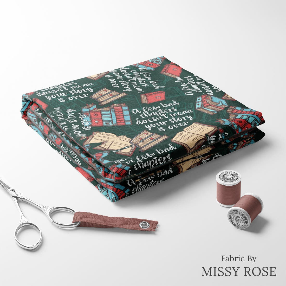 Design 184 Chapter Fabric folded fabric stack with matching thread – pre-order fabric Australia | Fabric by Missy Rose