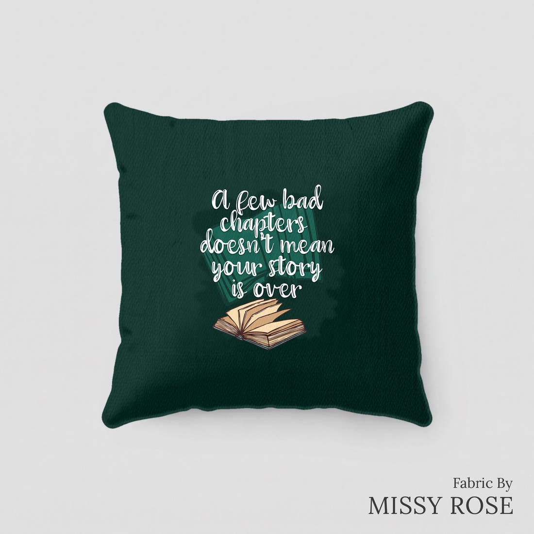 Design 184 Chapter Panel sewn into a cushion – see how the panel looks made up | Fabric by Missy Rose