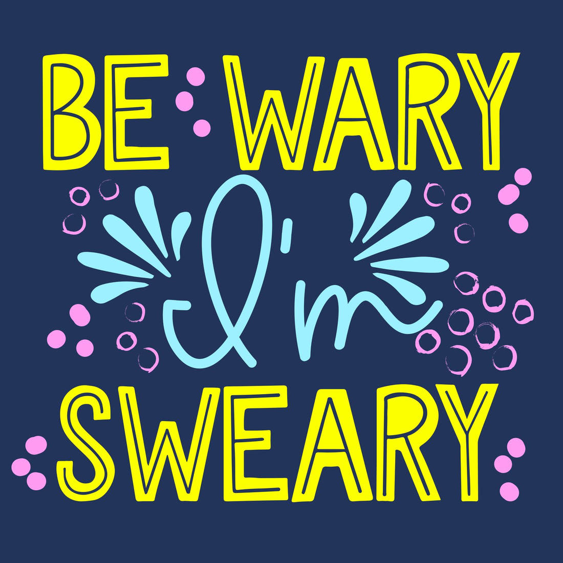 Design 185 Sweary Panel – full artwork close-up of the printed picture | Fabric by Missy Rose