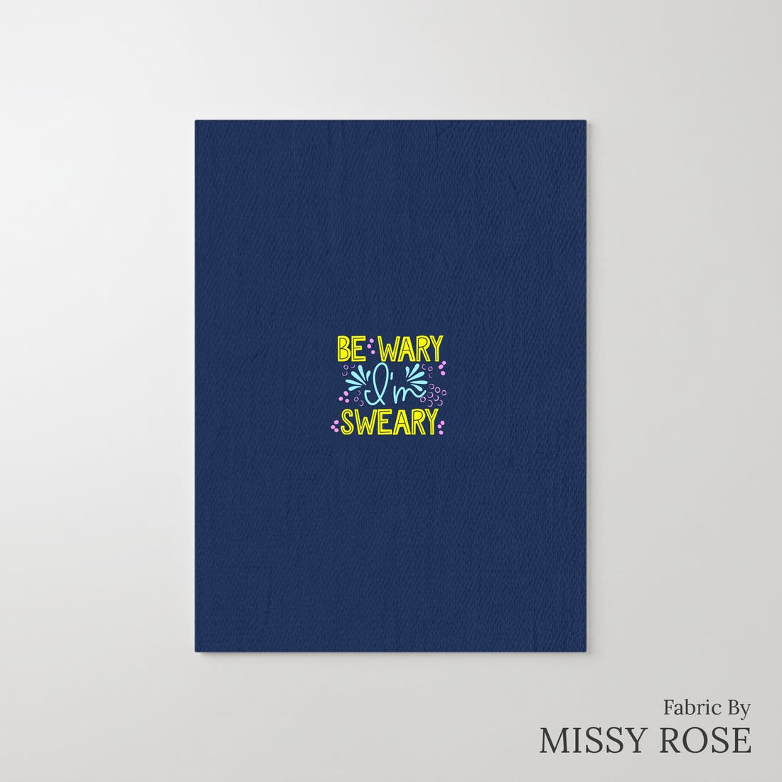 Design 185 Sweary Panel – printed fabric panel with centred picture, custom printed to order | Fabric by Missy Rose