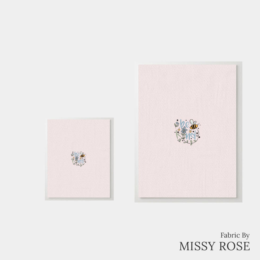 Design 188 Be Kind Panel – universal and adult panel sizes side by side | Fabric by Missy Rose