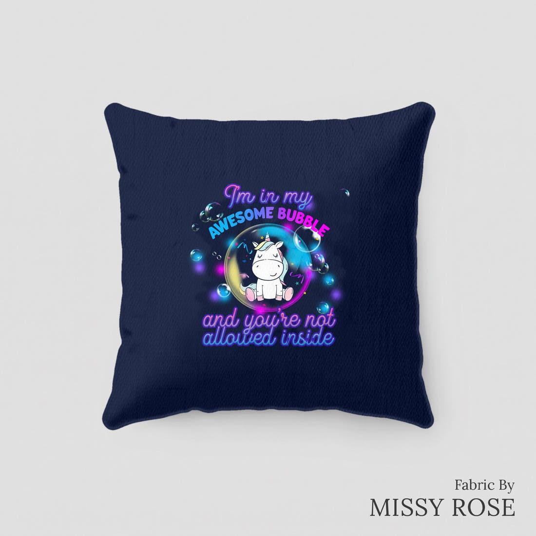 Design 19 Awesome Bubble Panel sewn into a cushion – see how the panel looks made up | Fabric by Missy Rose