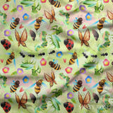 Design 190 - Green Bugs Fabric
