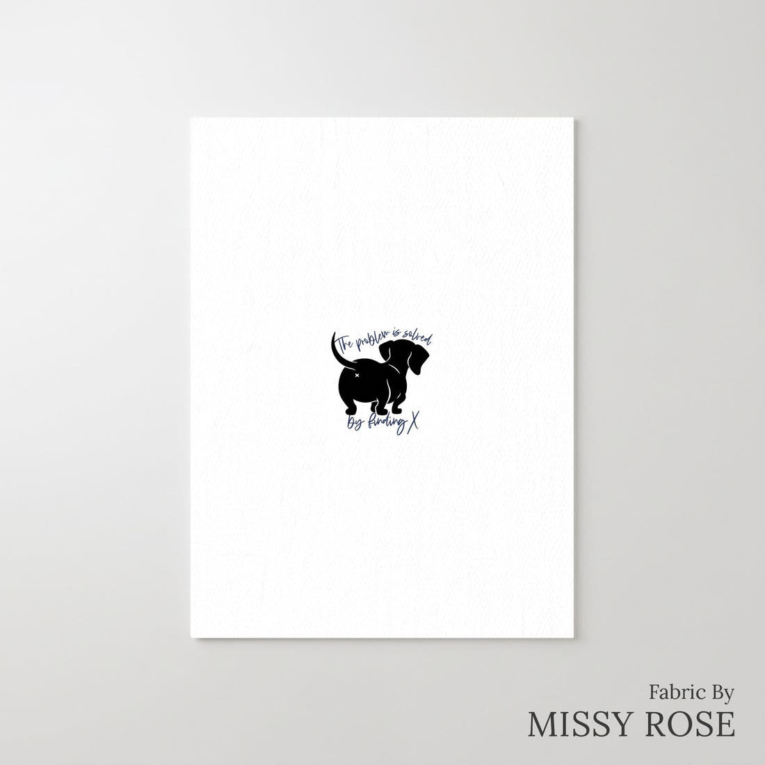 Design 197 Sausage Dog Panel – printed fabric panel with centred picture, custom printed to order | Fabric by Missy Rose