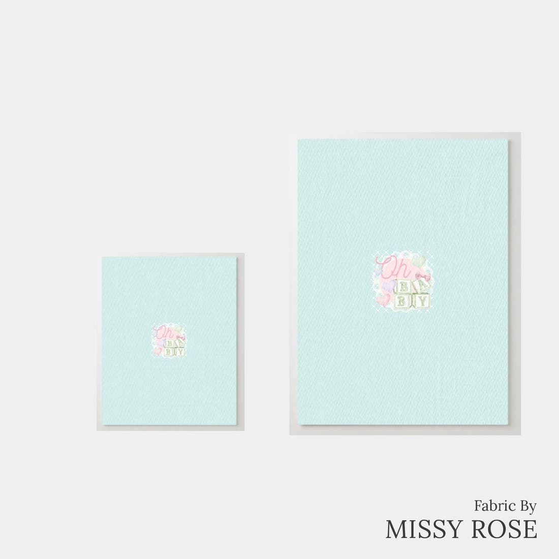 Design 20 Oh Baby Panel – universal and adult panel sizes side by side | Fabric by Missy Rose