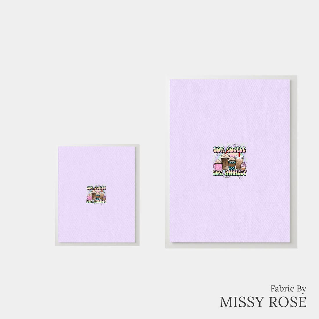 Design 201 Coffee Panel – universal and adult panel sizes side by side | Fabric by Missy Rose