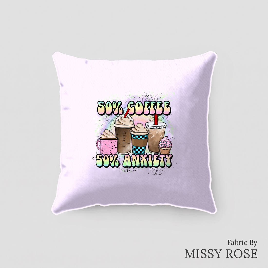 Design 201 Coffee Panel sewn into a cushion – see how the panel looks made up | Fabric by Missy Rose