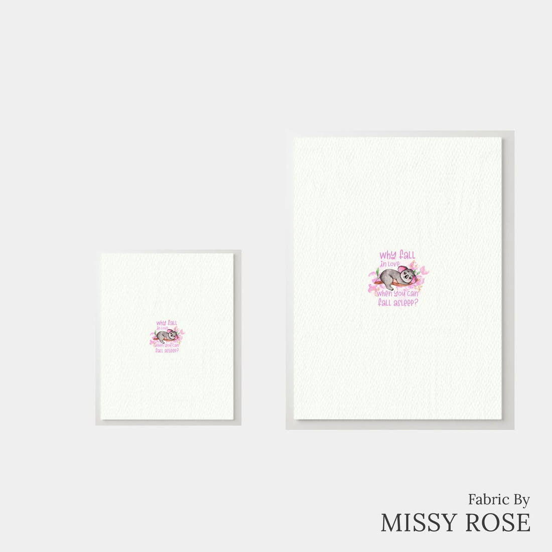 Design 205 Australian Animals Panel – universal and adult panel sizes side by side | Fabric by Missy Rose