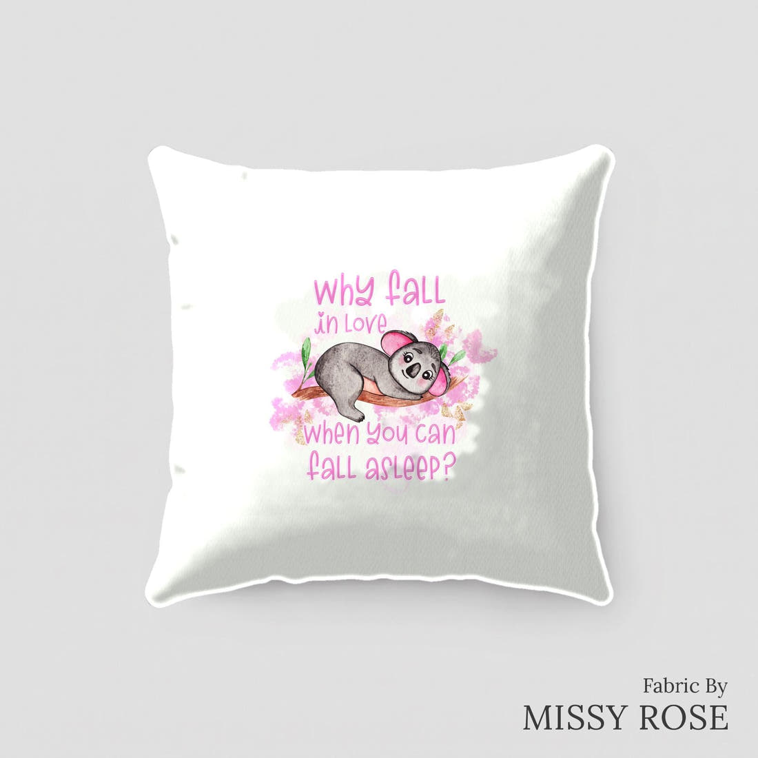 Design 205 Australian Animals Panel sewn into a cushion – see how the panel looks made up | Fabric by Missy Rose