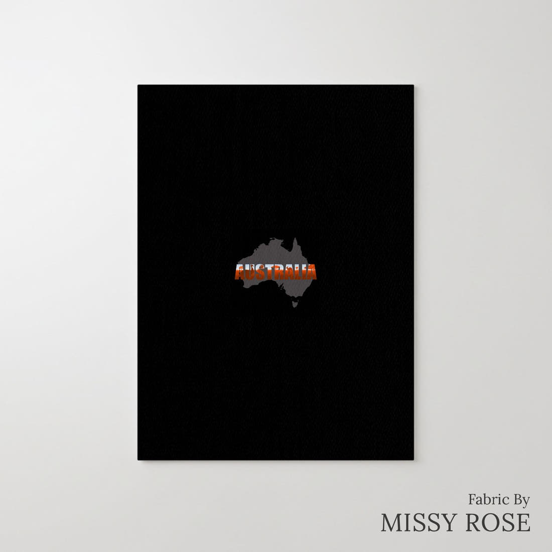 Design 207 Australia Panel – printed fabric panel with centred picture, custom printed to order | Fabric by Missy Rose