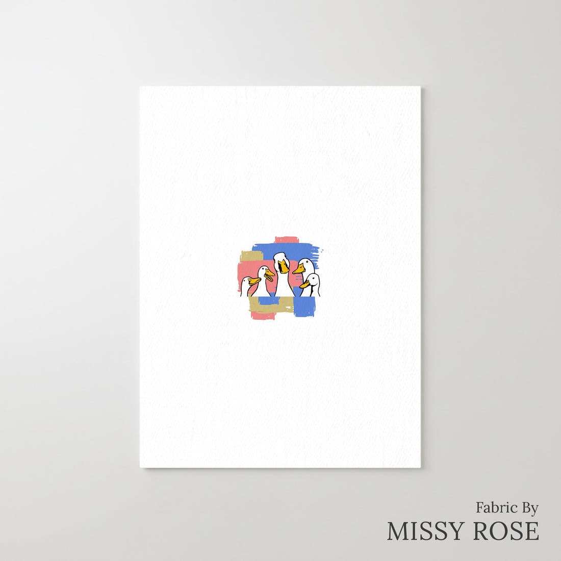 Design 209 Ducks Panel – printed fabric panel with centred picture, custom printed to order | Fabric by Missy Rose