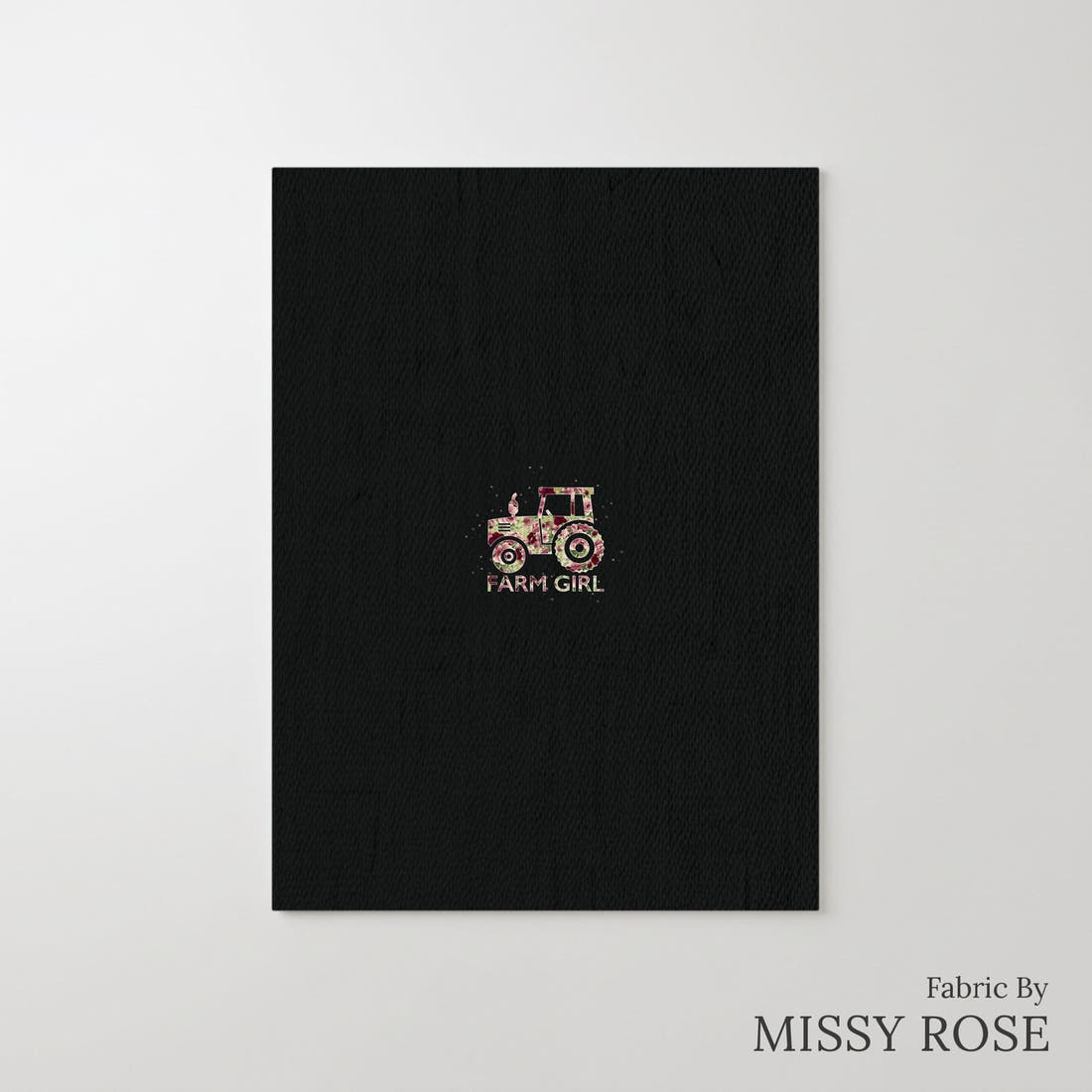 Design 212 Farm Girl Panel – printed fabric panel with centred picture, custom printed to order | Fabric by Missy Rose