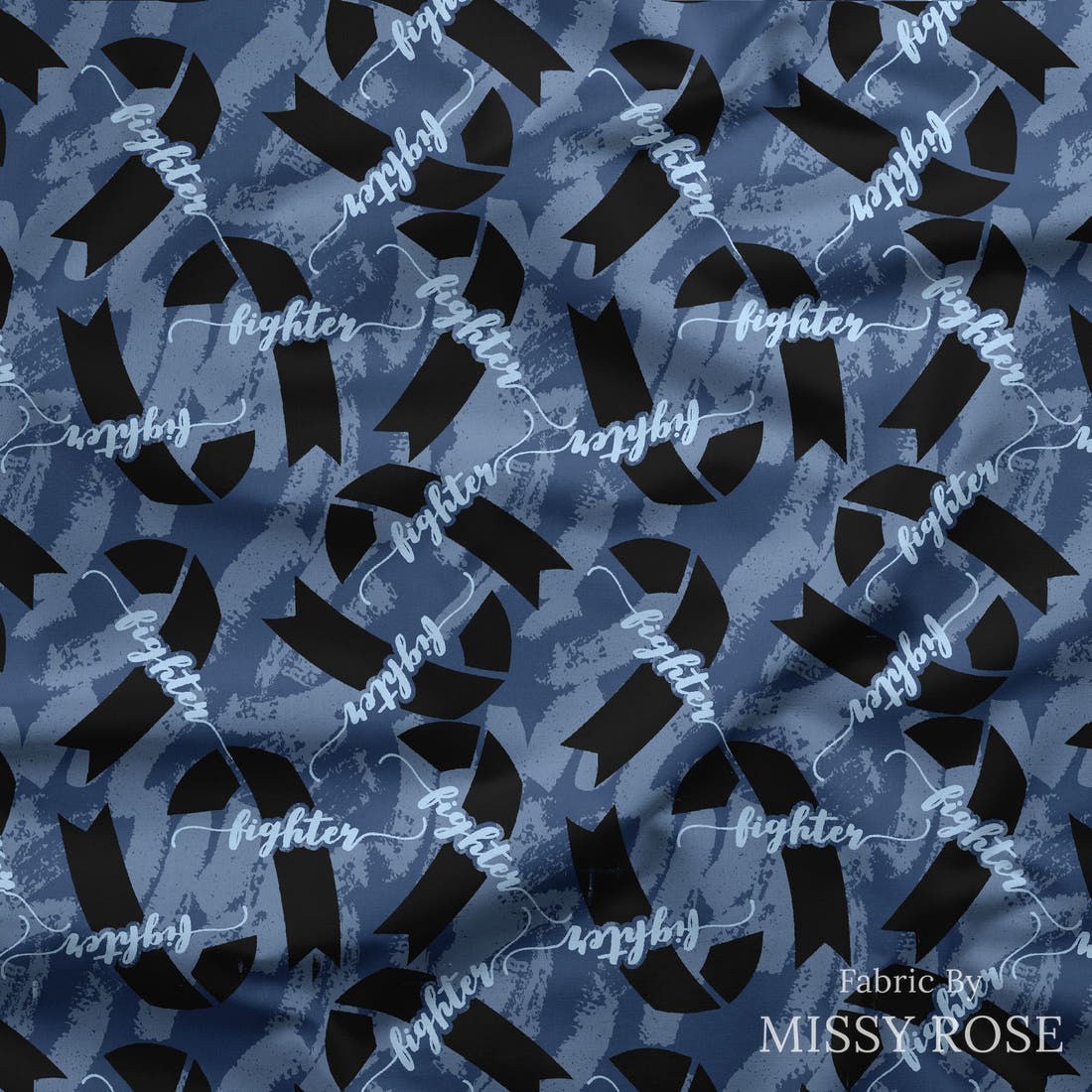 Design 215 Fighter Fabric draped fabric mockup – custom printed fabric by the metre | Fabric by Missy Rose