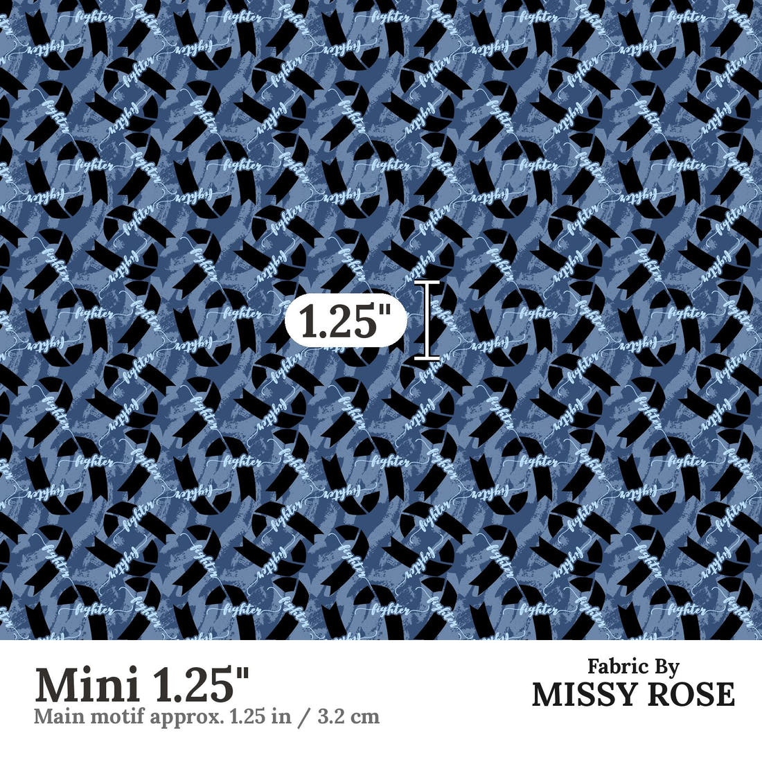 Design 215 Fighter Fabric Mini 1.25" - print scale | Fabric by Missy Rose