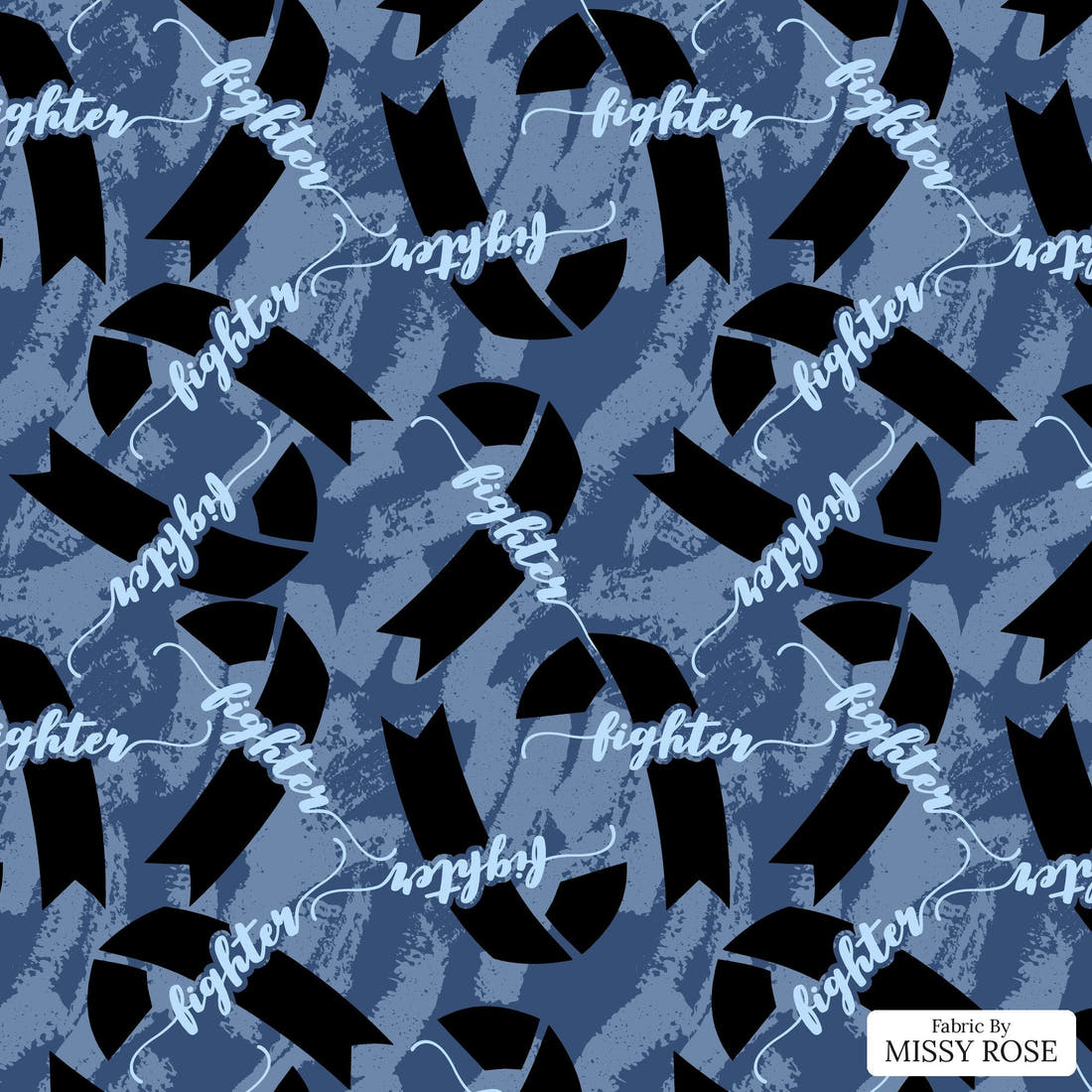 Design 215 Fighter Fabric - flat view of the print, zoom in for detail | Fabric by Missy Rose