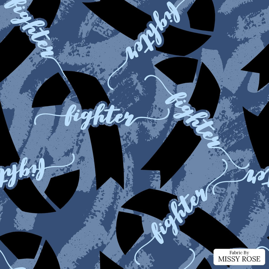 Design 215 Fighter Fabric - flat view of the print, zoom in for detail | Fabric by Missy Rose