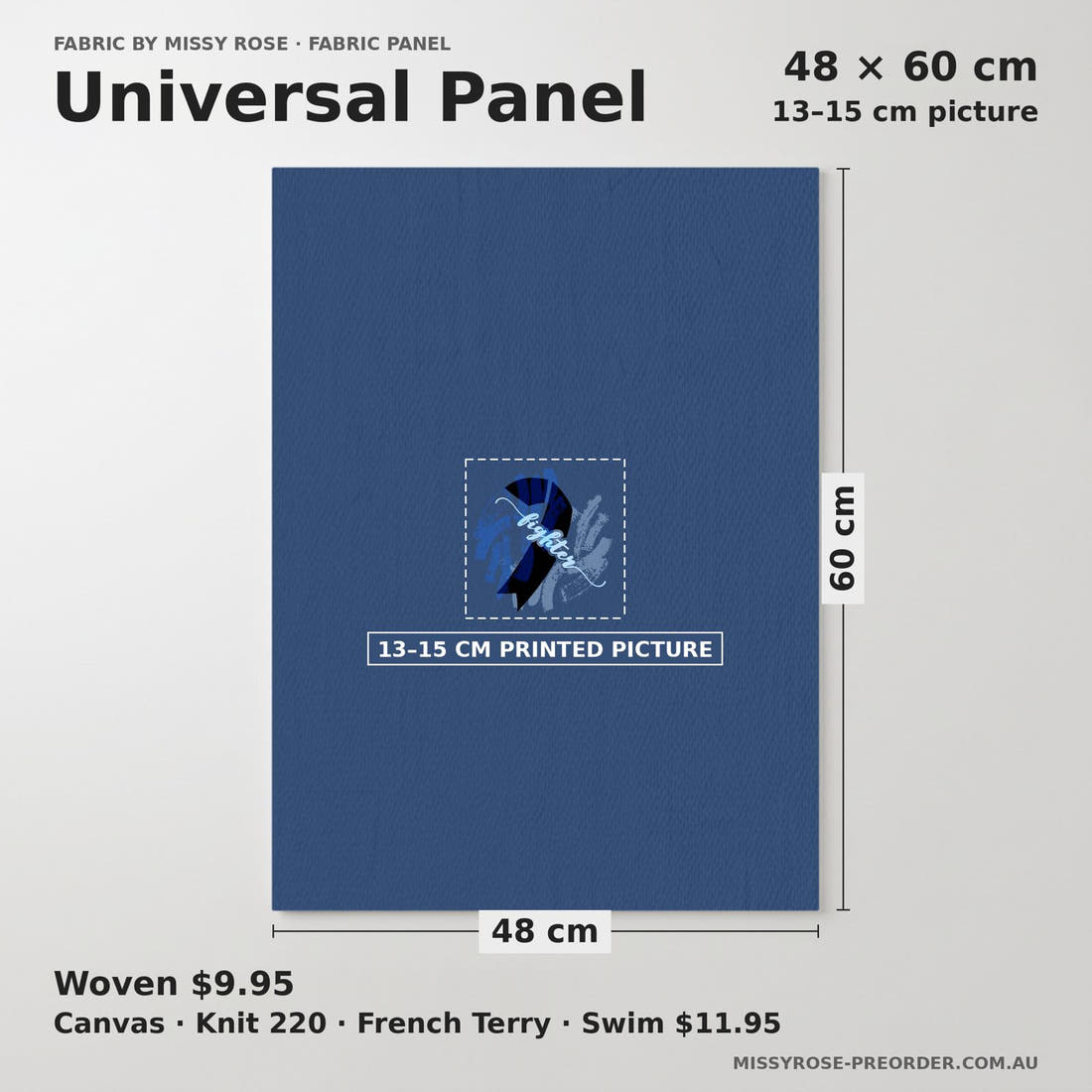Design 215 Fighter Panel universal panel sizing – 13–15 cm printed picture on 48 × 60 cm fabric | Fabric by Missy Rose