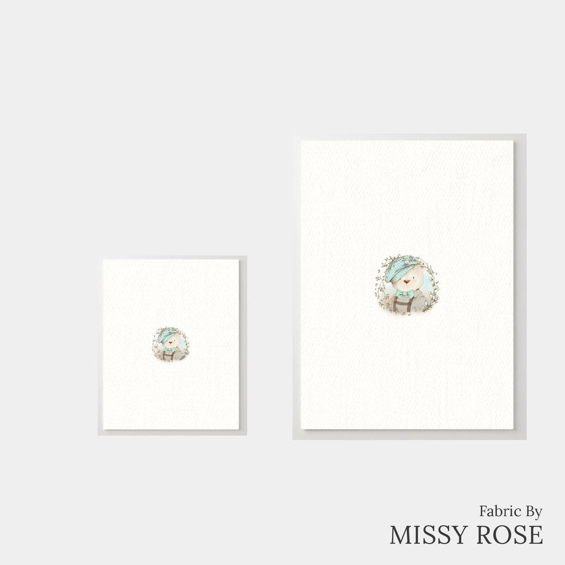 Design 219 Bear Panel – universal and adult panel sizes side by side | Fabric by Missy Rose