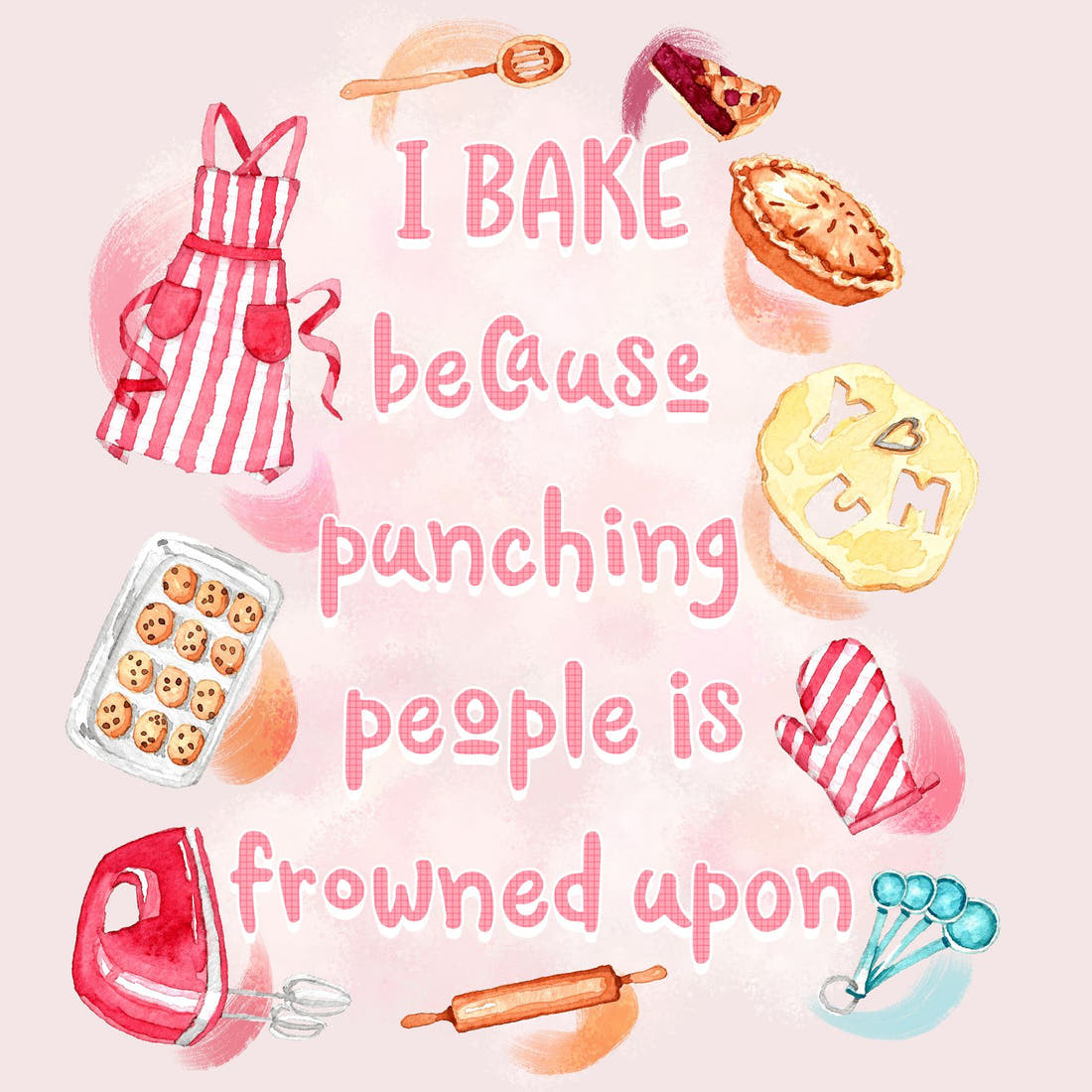 Design 22 Baking Panel – full artwork close-up of the printed picture | Fabric by Missy Rose