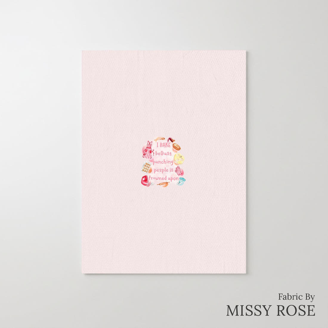 Design 22 Baking Panel – printed fabric panel with centred picture, custom printed to order | Fabric by Missy Rose
