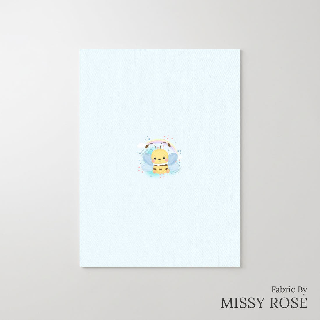 Design 220 Cute Bee Panel – printed fabric panel with centred picture, custom printed to order | Fabric by Missy Rose
